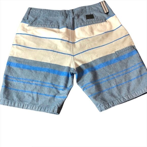 Oakley Blue Striped Bermuda Shorts Slim Fit Size 32 Travel Vacation Beach - Picture 4 of 7